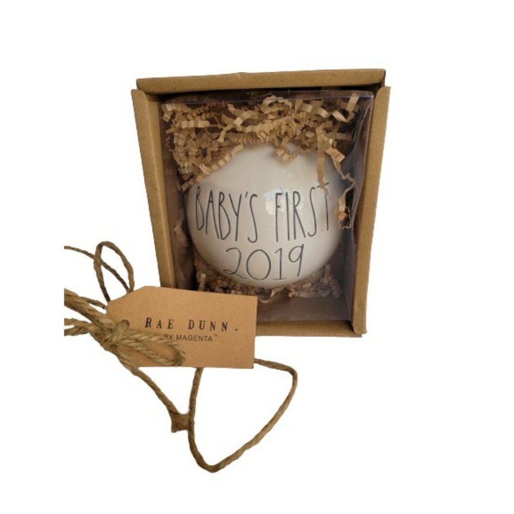 𝅺RAE Dunn 2019 Baby's 1st Ornament